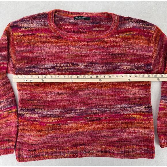 Peruvian Connection Alpaca Sweater Knit Red Stripe Long Sleeve - Picture 9 of 10